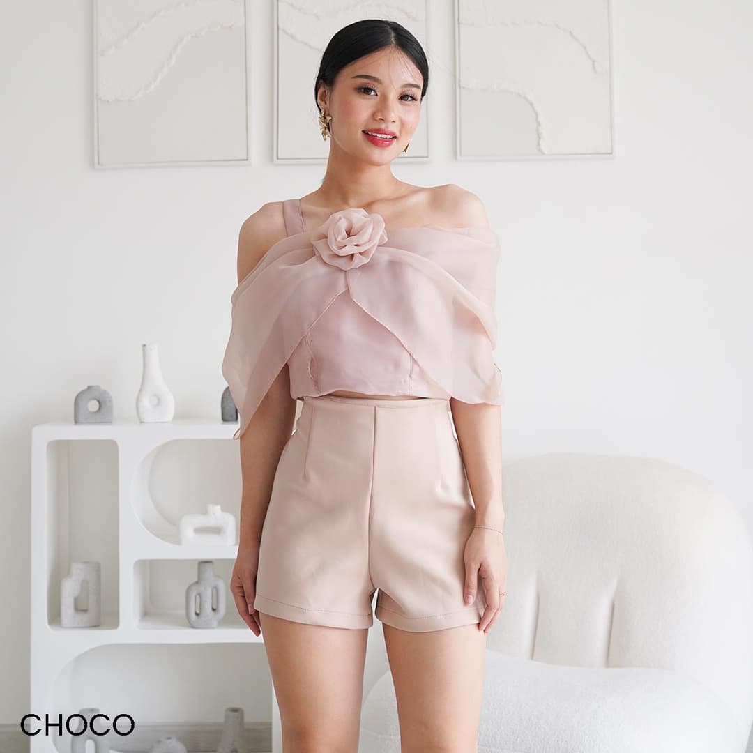 Atasan Organza Satin Fofo
