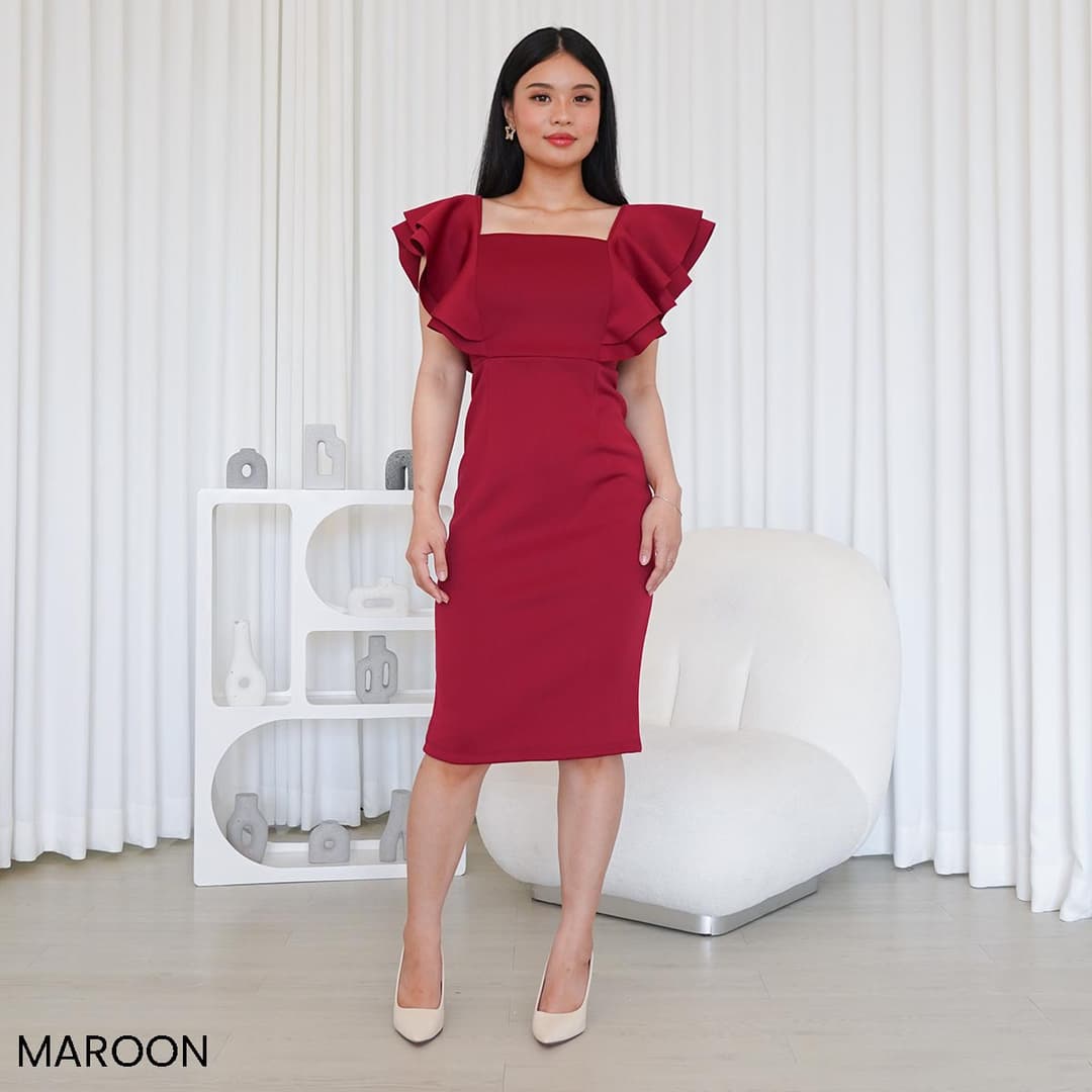 Bodycone Dress Ruffle Crabera