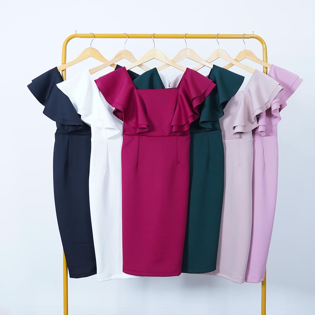Bodycone Dress Ruffle Crabera
