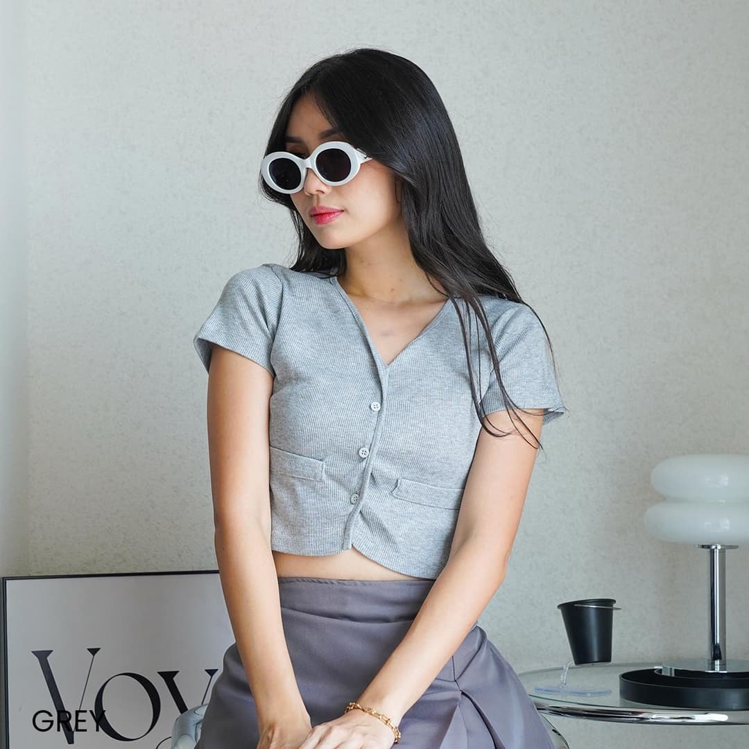 Atasan Knit Lengan Pendek Yebe