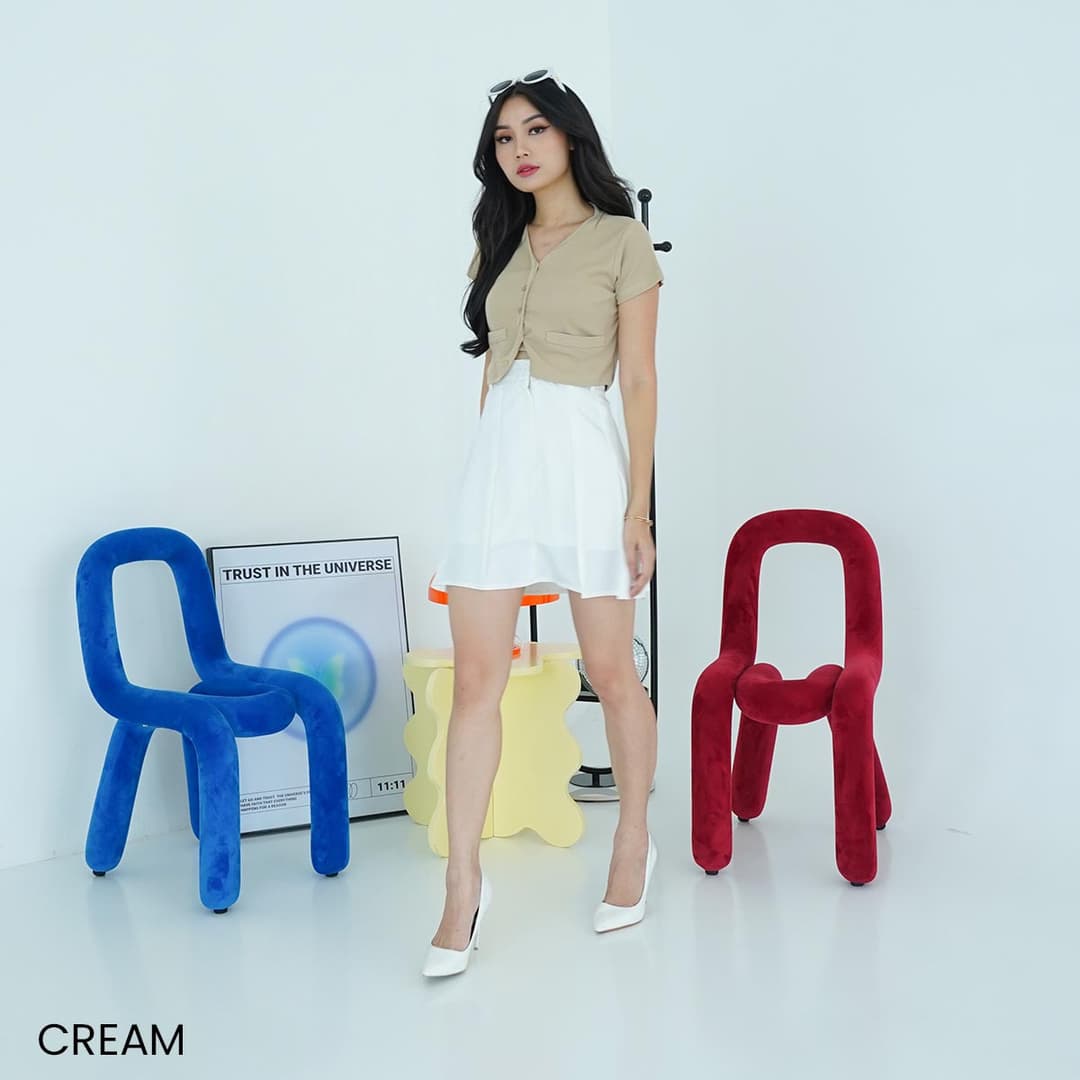 Atasan Knit Lengan Pendek Yebe
