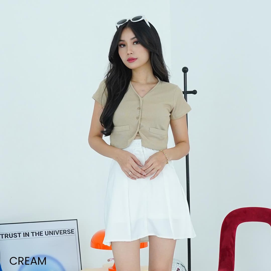 Atasan Knit Lengan Pendek Yebe