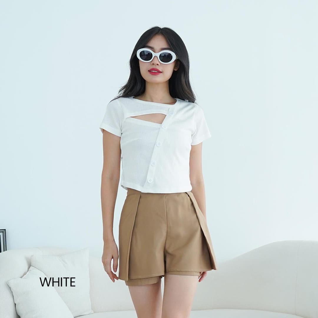 Short Sleeve Top Knit Nowy