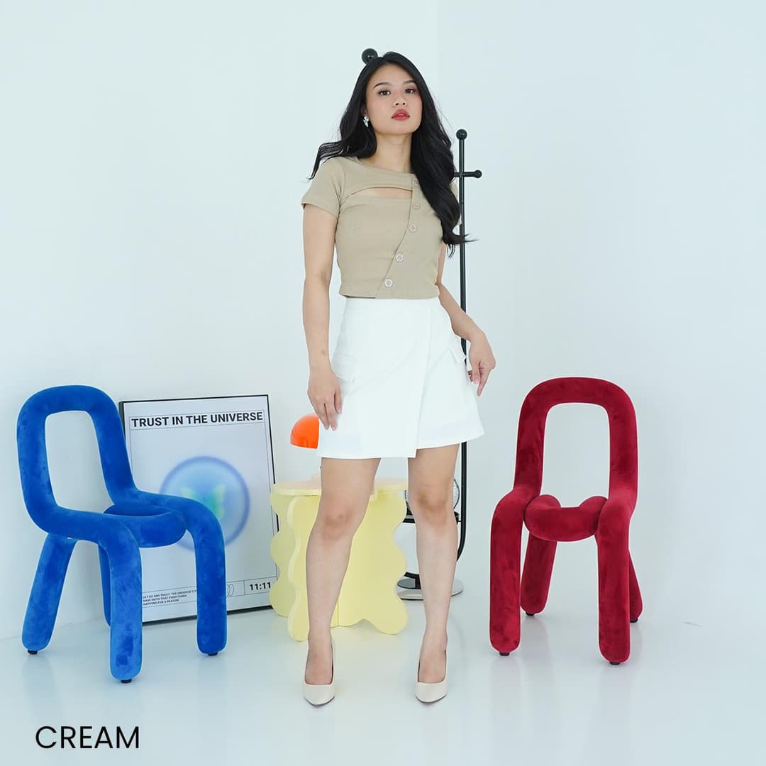 Short Sleeve Top Knit Nowy