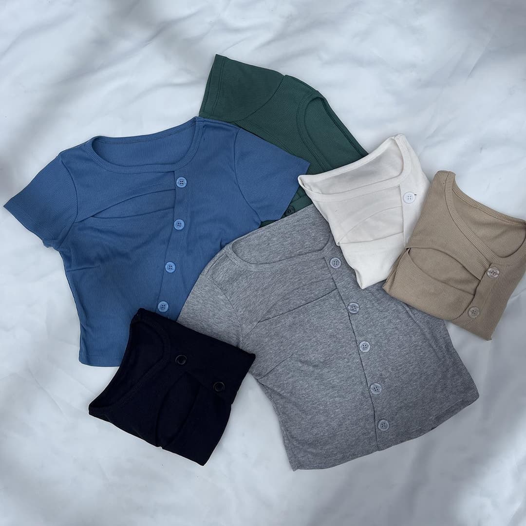 Short Sleeve Top Knit Nowy