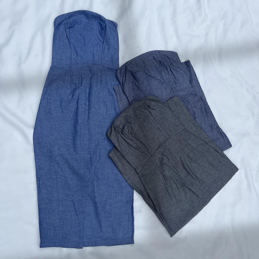 Kemben Dress Denim Look Bibi