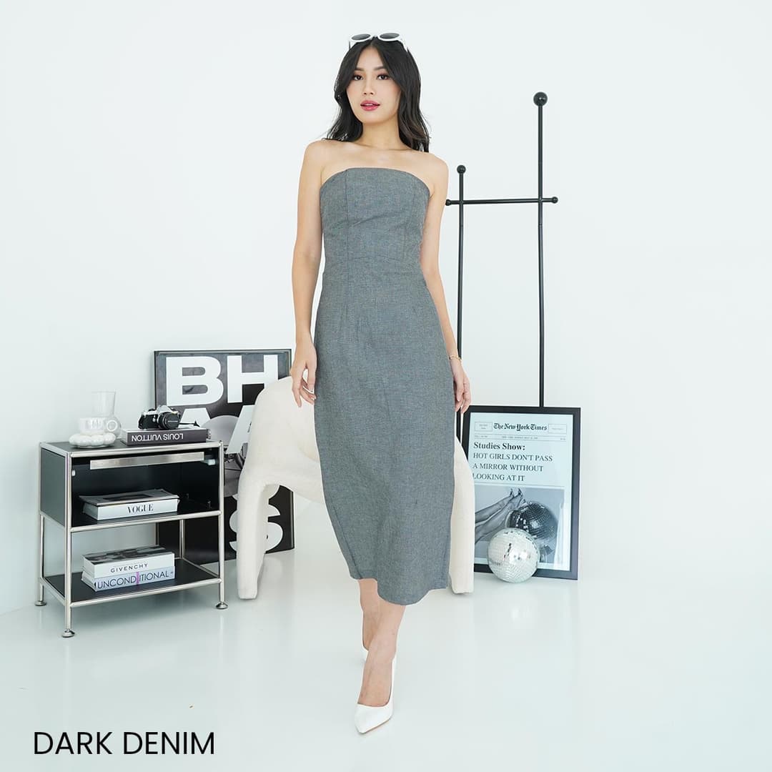 Kemben Dress Denim Look Bibi