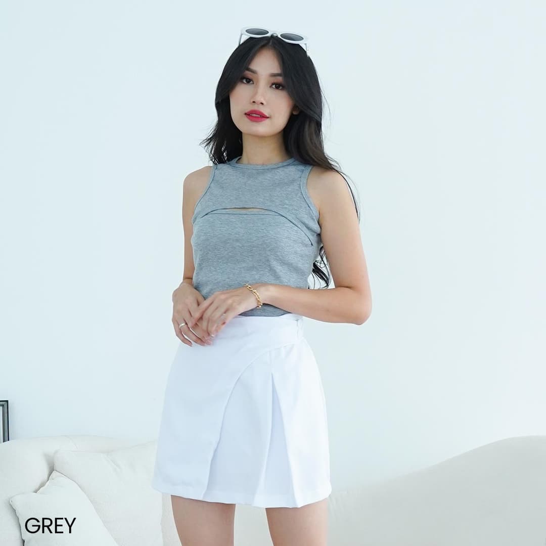 Tanktop Cur Off Rib Knit Maxim