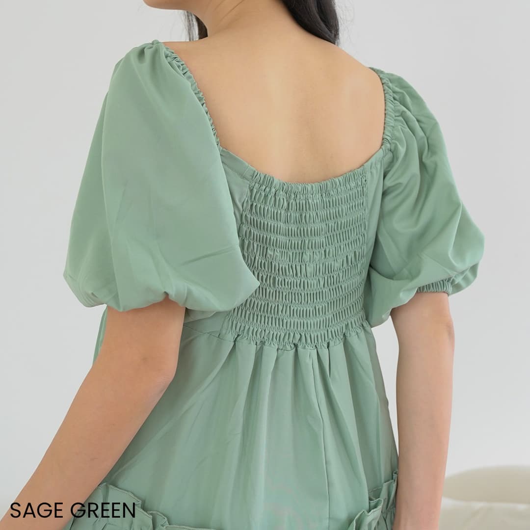 Dress Emeli Katun Lengan Balon
