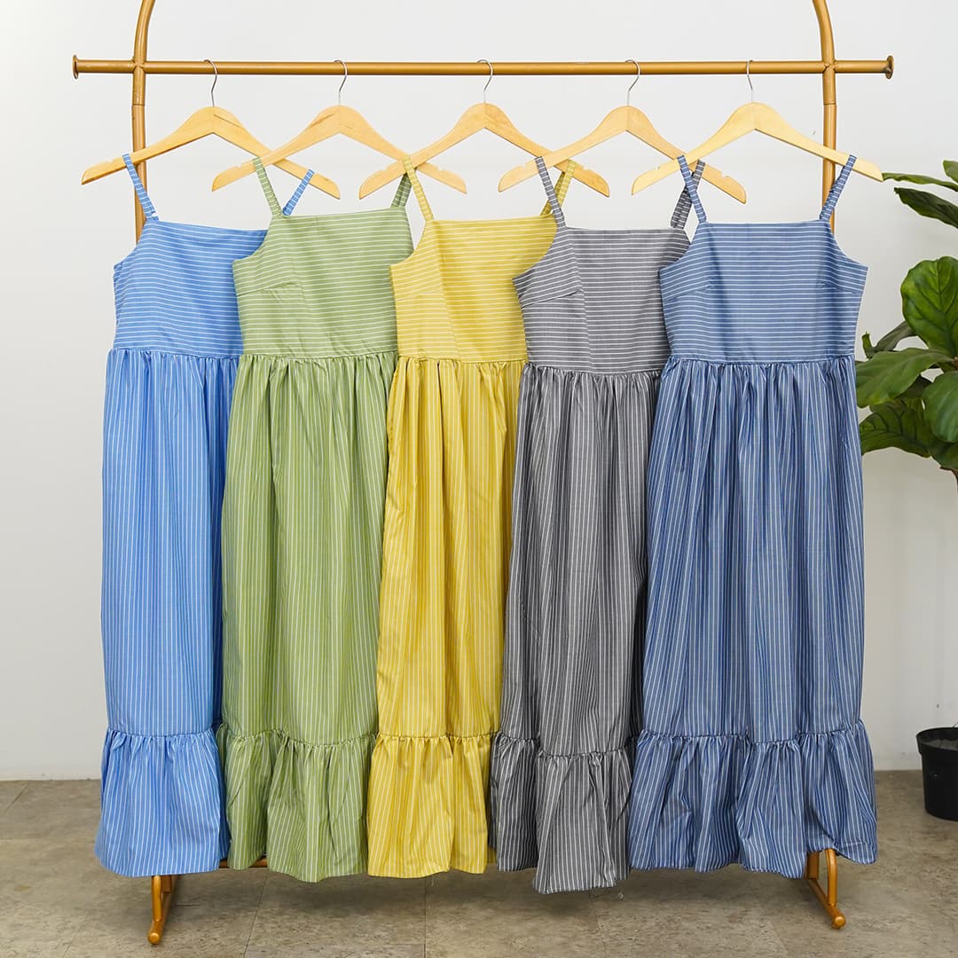 Dress Katun Garis Helena