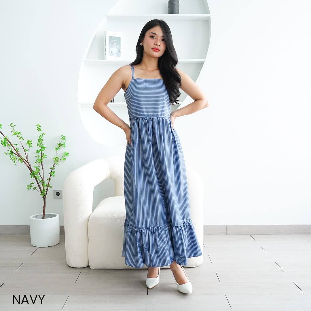 Dress Katun Garis Helena