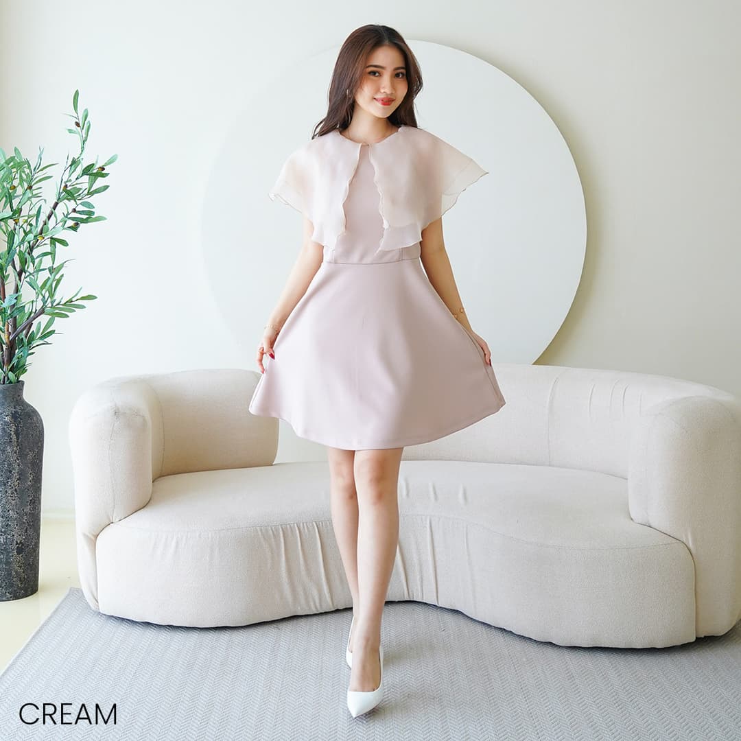 Dress Organza Scuba Exmica