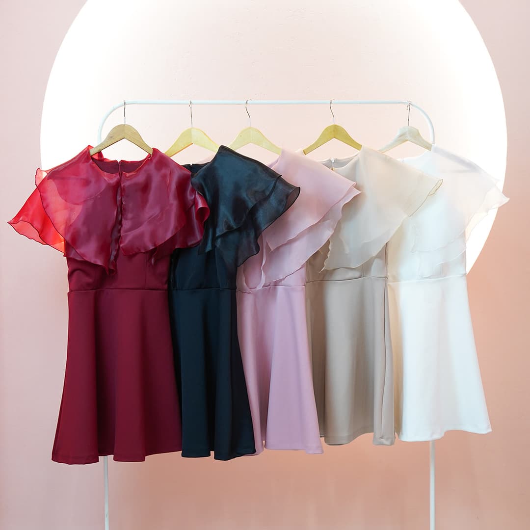 Dress Organza Scuba Exmica