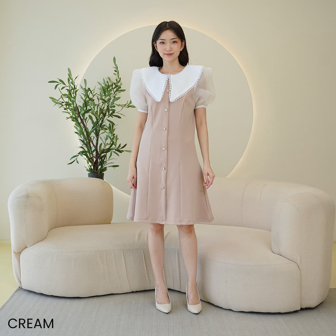 Dress Organza Kerah Rebah Naraya