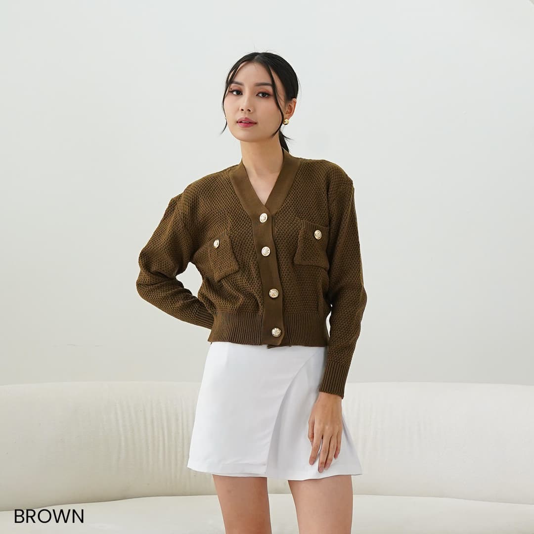 Cardigan Rajut Texture Haru