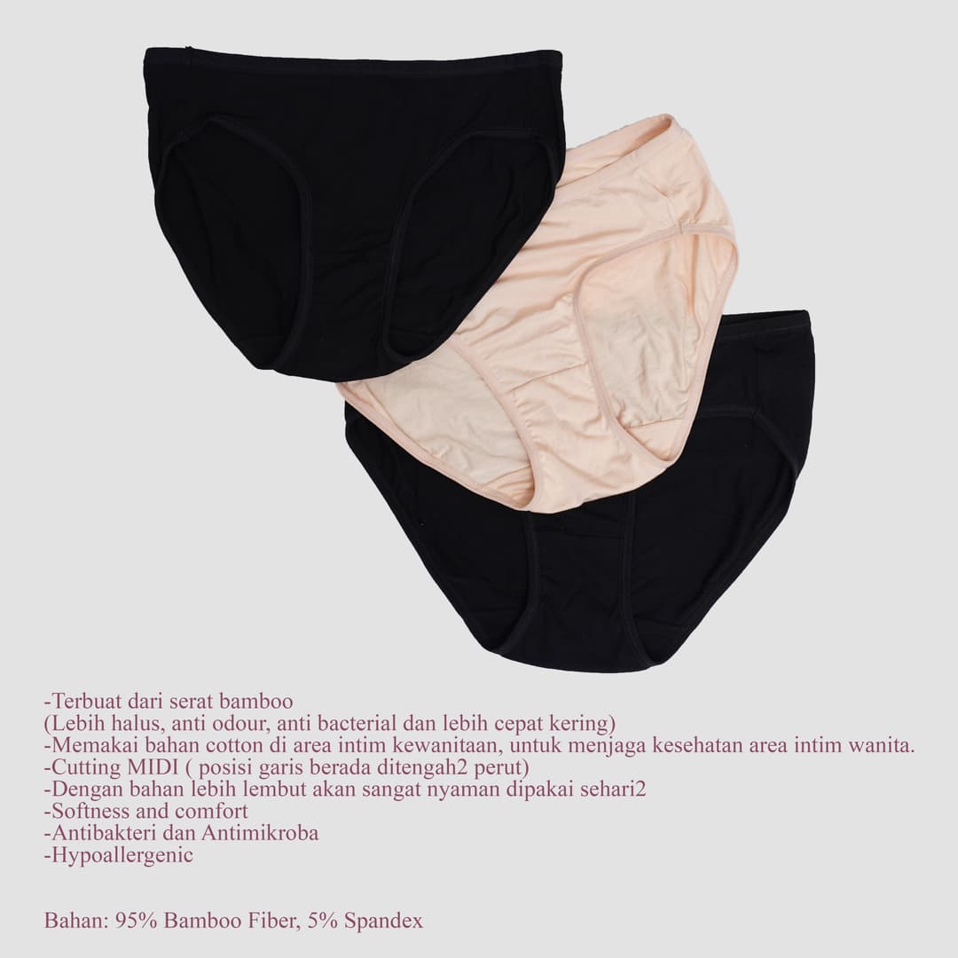 Cayla Panty Pack Cotton Bamboo (Isi 2 pcs)