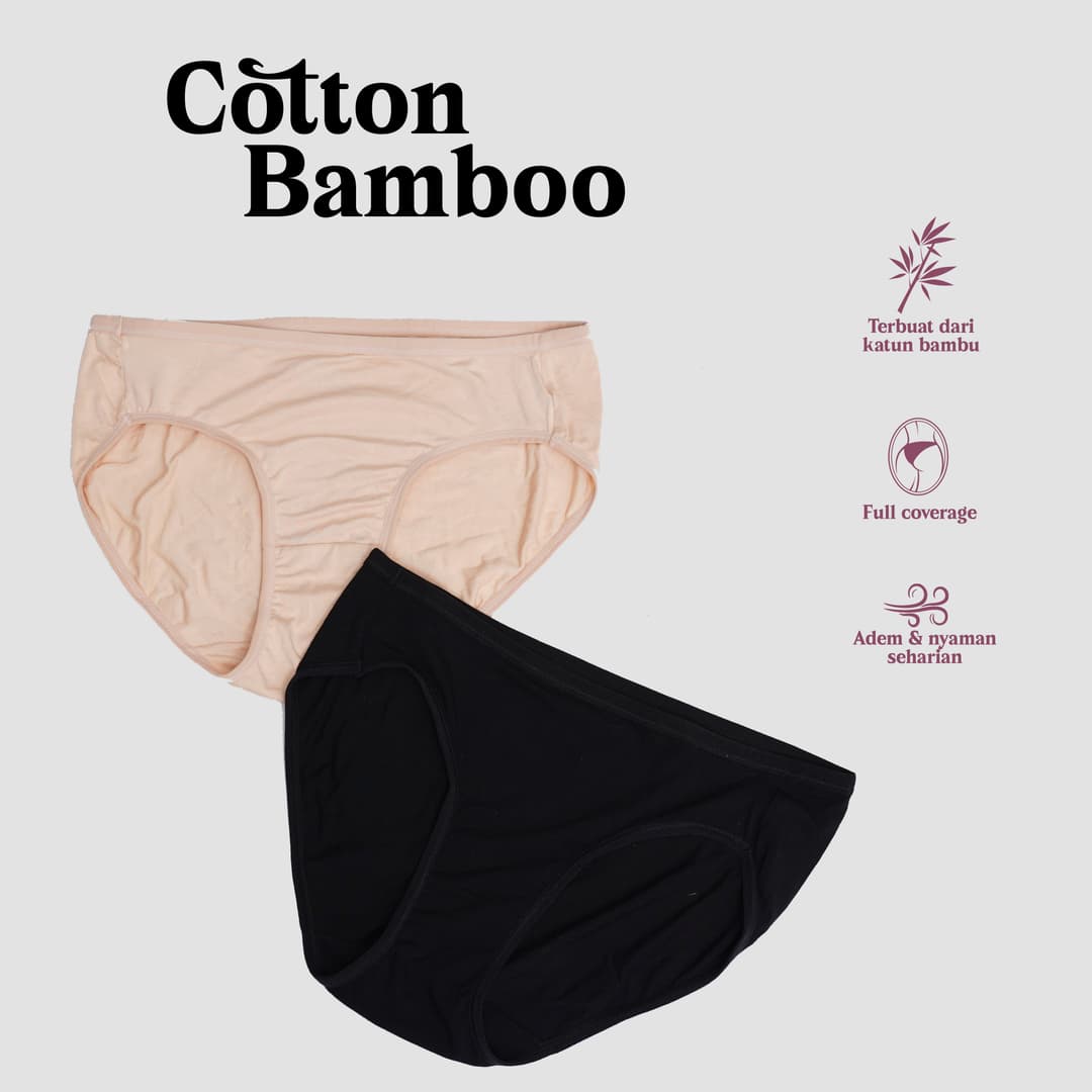 Cayla Panty Pack Cotton Bamboo (Isi 2 pcs)