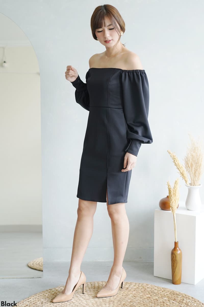 Carmel Dress Lengan Balon