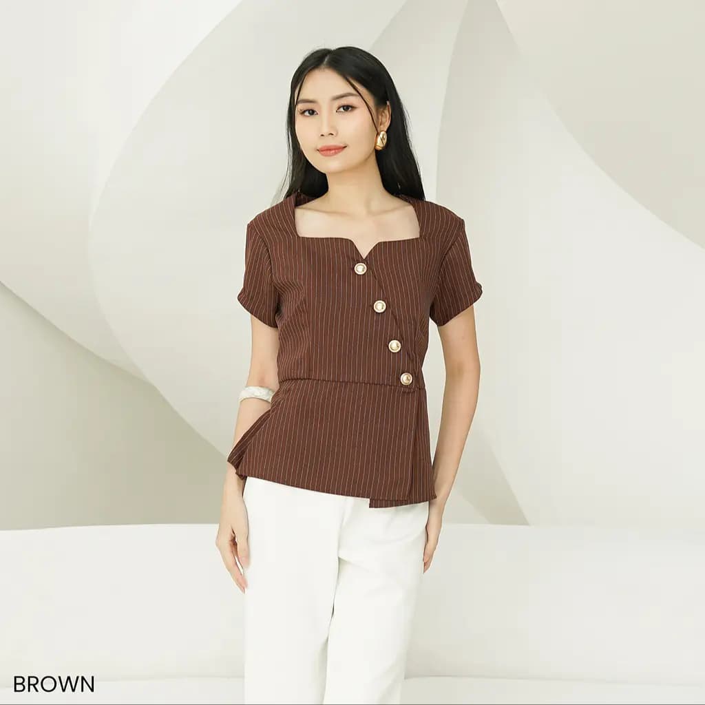 Atasan Semiwool Stripe Zica