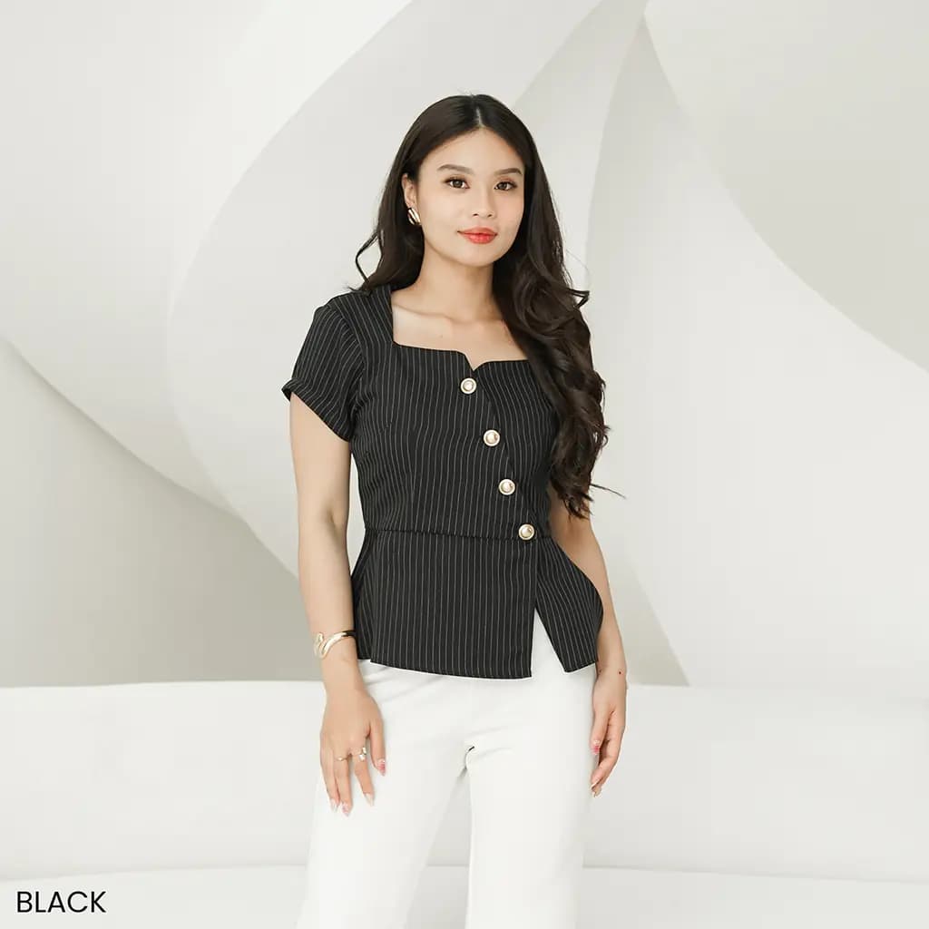 Atasan Semiwool Stripe Zica