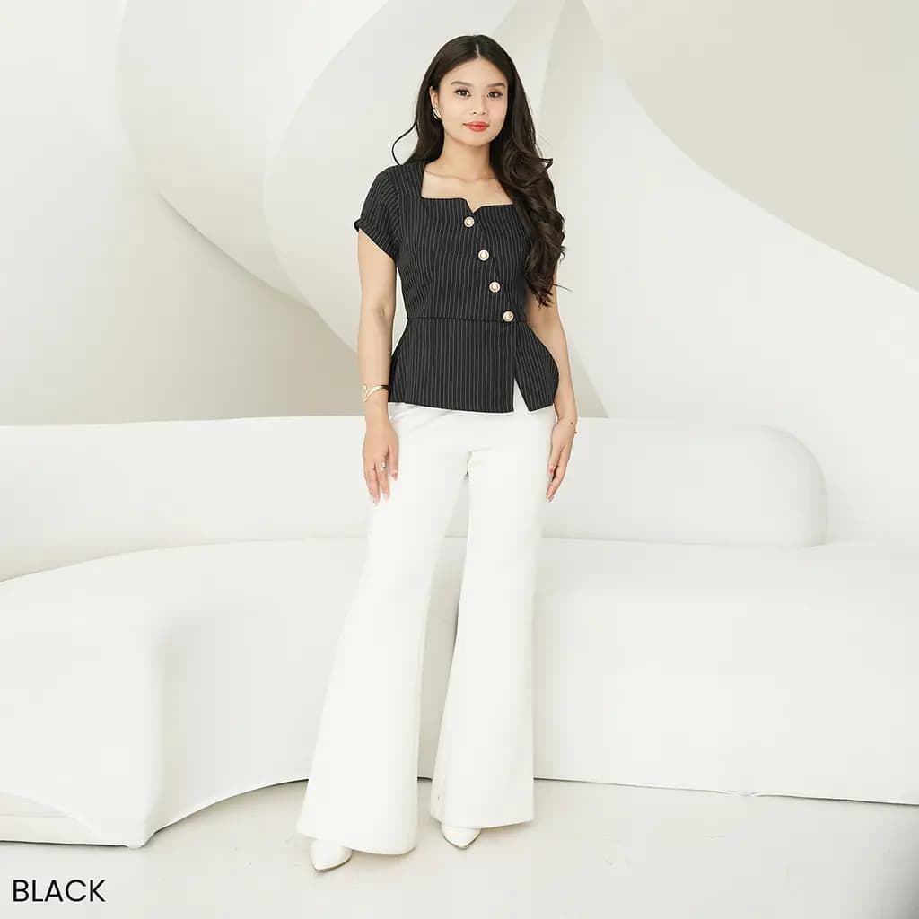 Atasan Semiwool Stripe Zica