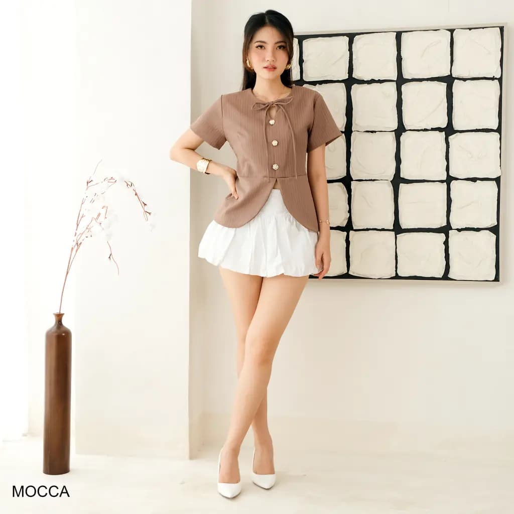 Jemma Peplum Stripe Top