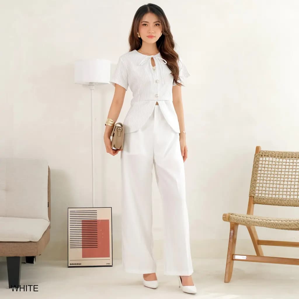 Jemma Peplum Stripe Top